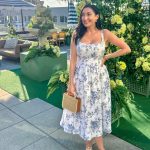 A Blue Floral Dress for Rooftop Evenings: Light, Romantic, and Easy